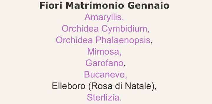 Fiori  e la loro stagionalità - 1