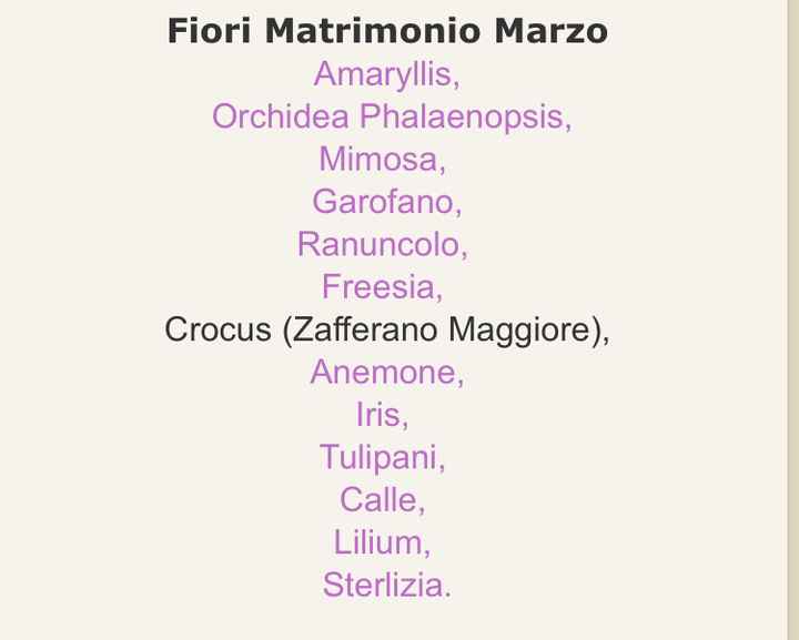 Fiori  e la loro stagionalità - 3