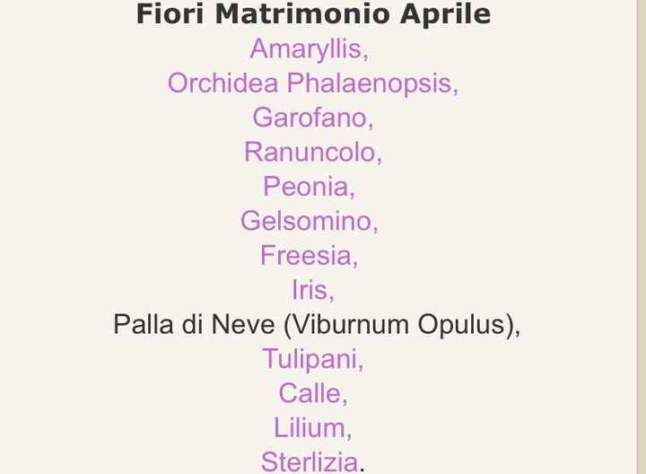 Fiori  e la loro stagionalità - 4