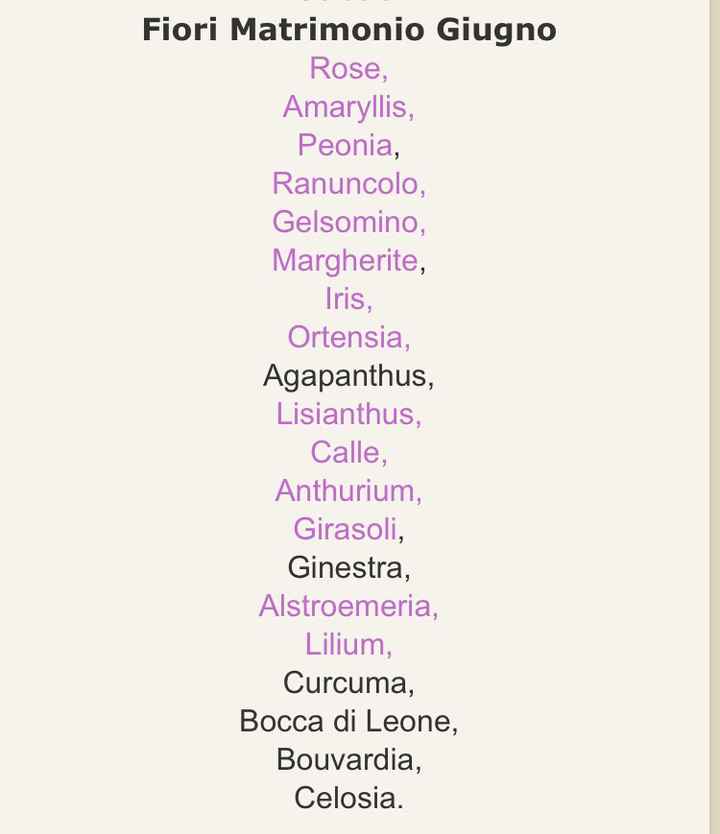 Fiori  e la loro stagionalità - 6