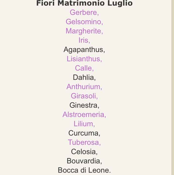 Fiori  e la loro stagionalità - 7