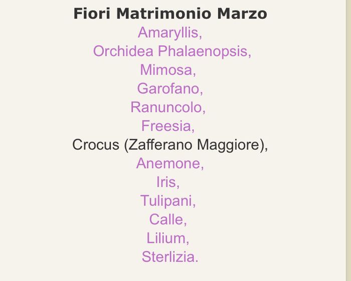 Fiori  e la loro stagionalità - 3