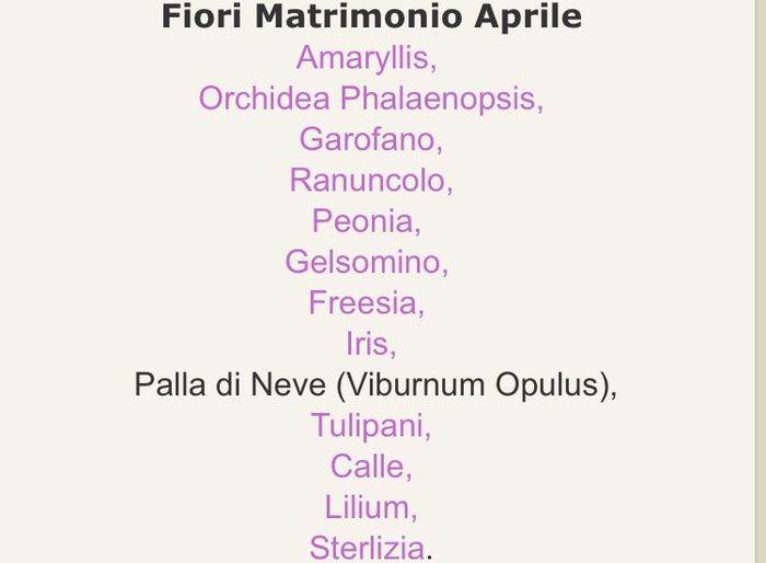 Fiori  e la loro stagionalità - 4