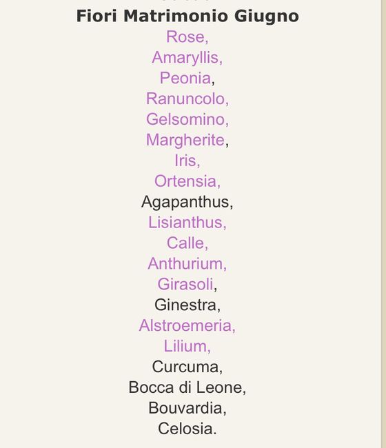 Fiori  e la loro stagionalità - 6