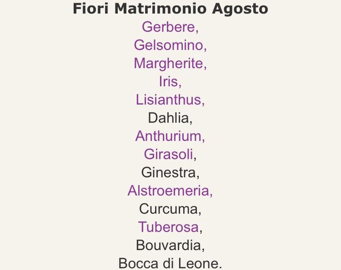 Fiori  e la loro stagionalità - 8