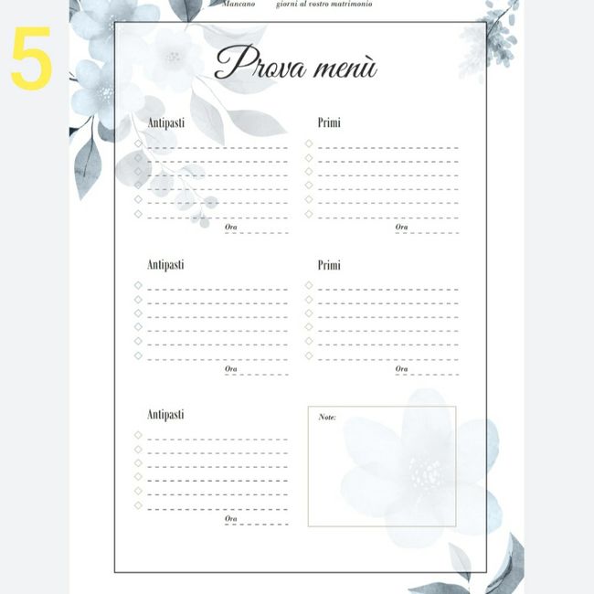 preferenze abbinamenti 5