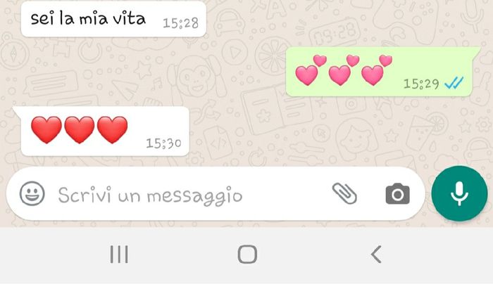 Condividi lo screenshot dell'ultimo messaggio che vi siete inviati 6