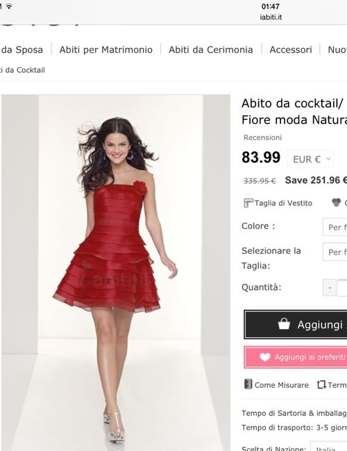 Abito damigelle rosso