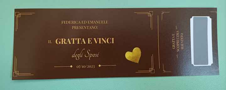 Gratta e vinci degli sposi - 1