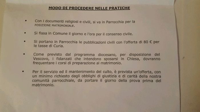 "tariffa" corso prematimoniale... - 1