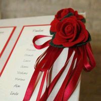 Tableau mariage con tema bianco rosso - 1