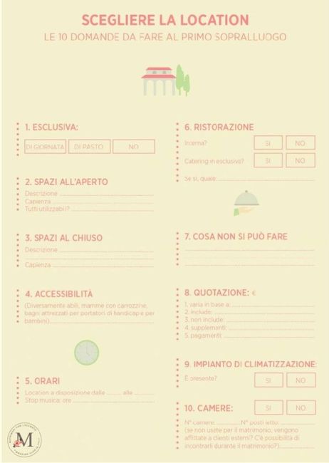 Lista domande da fare in un'unica visita alle location preferite 2