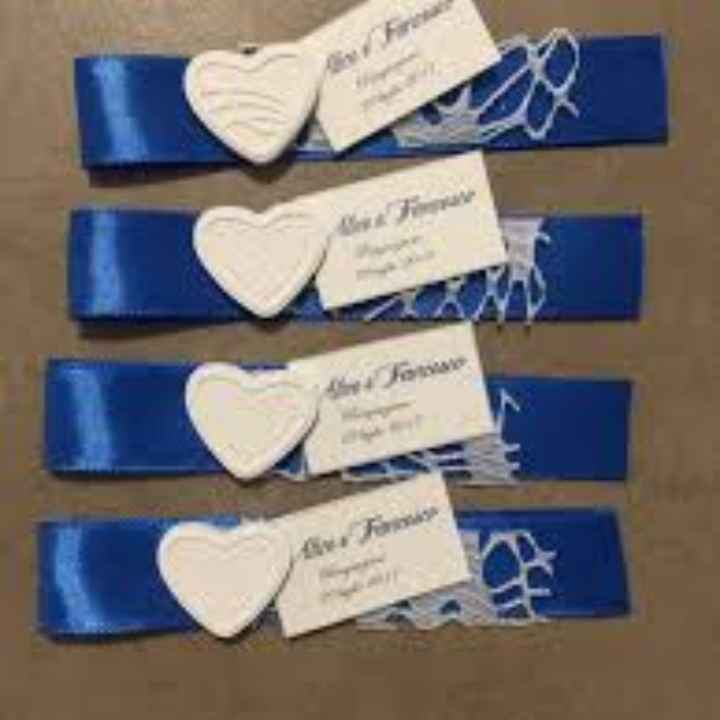 Proposte segnaposti blue &white - 2