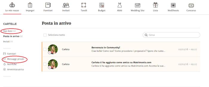La vostra casella di posta in arrivo 2