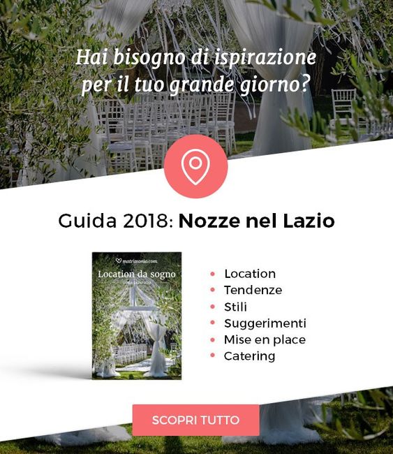 Guida 2018: Nozze nel Lazio