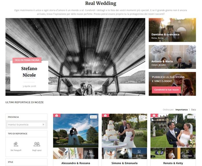 Come e quando pubblicare il Real Wedding delle tue nozze! 1