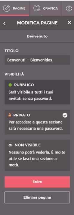 2. Una volta che sei entrata nella prima pagina, esempio quella di Benvenuto seleziona l'opzione "NO
