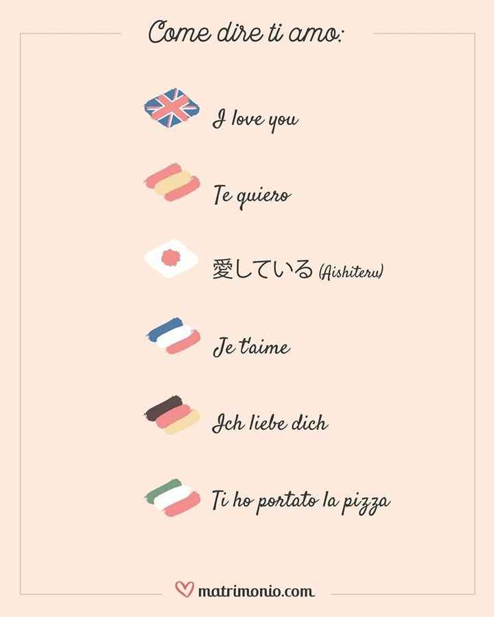 E tu come gli dici "Ti amo"?