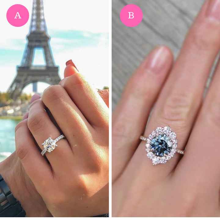 quale tra queste due anelli di fidanzamento preferireste ricevere? A o B? 