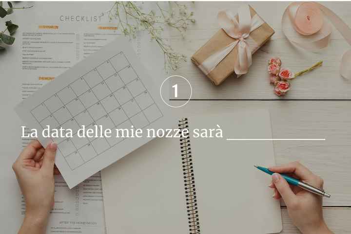 La data delle mie nozze sarà ____