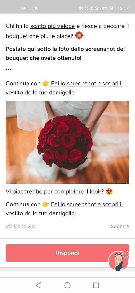 Fai lo screenshot e scopri il tuo bouquet - 1