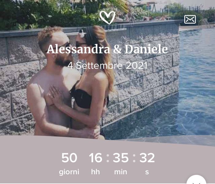 Oggi sono -50 giorni ci stiamo avvicinando sempre di più che emozione!!🥰🎉❤️ 1