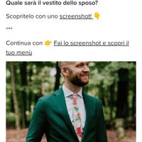 Fai lo screenshot e scopri il vestito dello sposo - 1