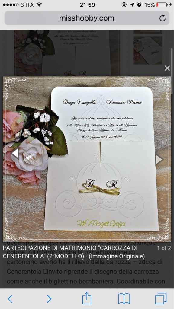 Bomboniera e partecipazione tema disney - 2