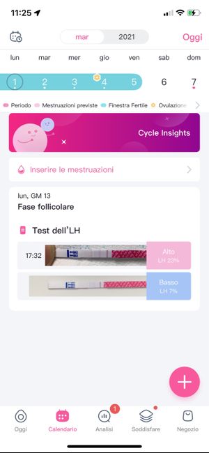 11 giorno ciclo e test ovulazione - 1