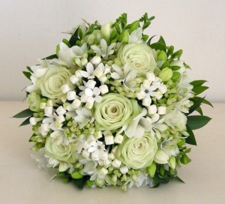 Bouquet bianco e verde