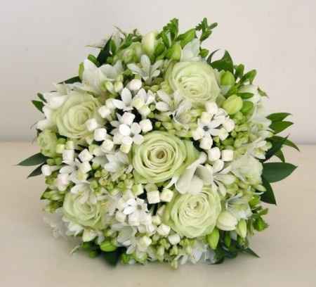 Bouquet bianco e verde