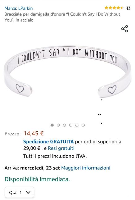 Bracciale per chiederle di farmi da testimone!!! - 1