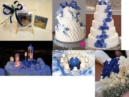 matrimonio blu e bianco