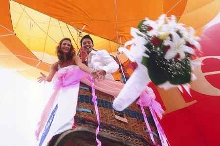 MAtrimonio in mongolfiera