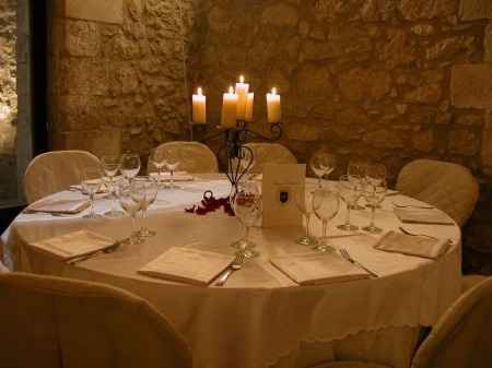 candele anche sulla tavola