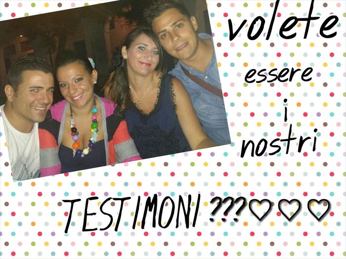 Comunicare la scelta dei testimoni in modo particolare e carino  - 1