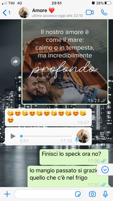 Condividi lo screenshot dell'ultimo messaggio che vi siete inviati - 1