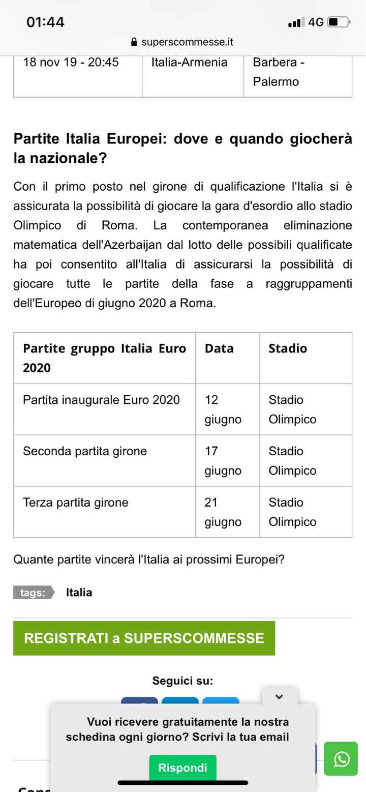 Chi si sposa durante gli europei di calcio? - 1