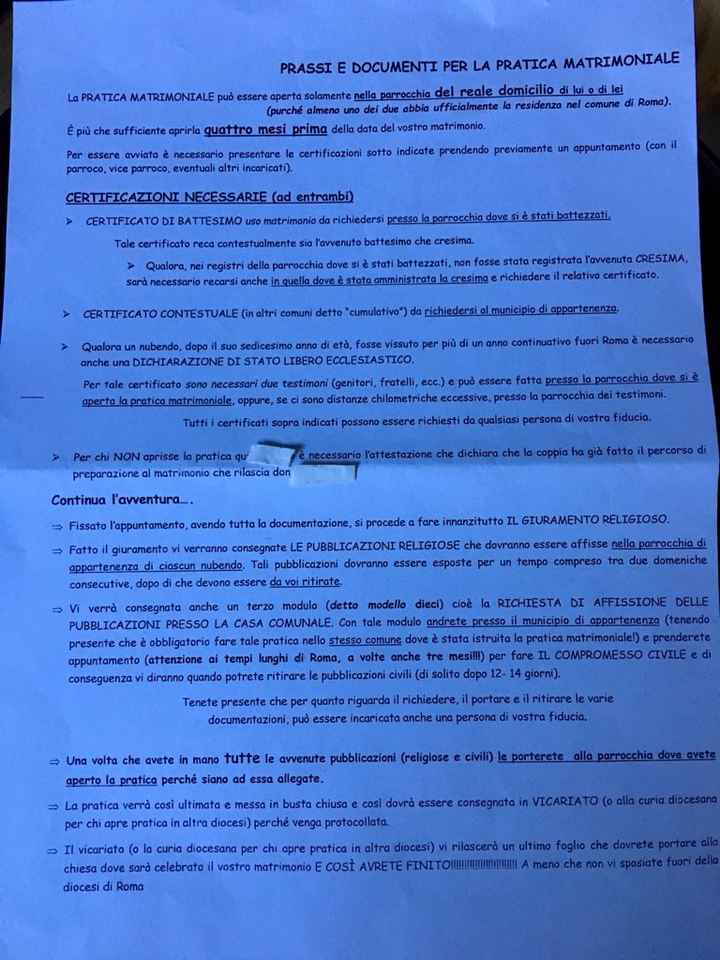 Iter burocratico documenti matrimonio civile e religioso - 1