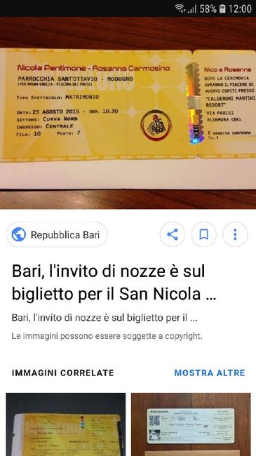 Partecipazione biglietti dello stadio 1