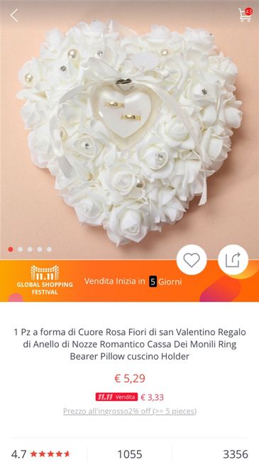 Cuscino porta fedi amazon - 1