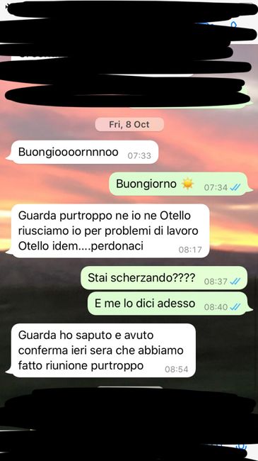 Mancata partecipazione alle nozze 1