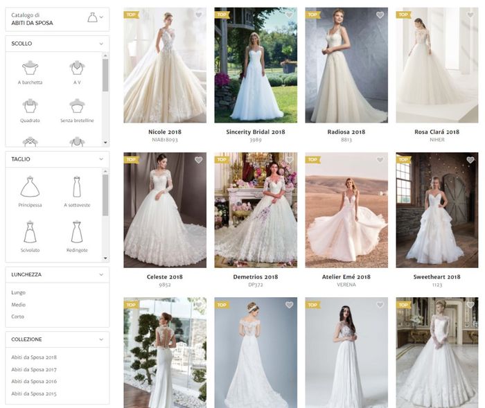 Quanti abiti da sposa hai salvato tra i tuoi preferiti? 2