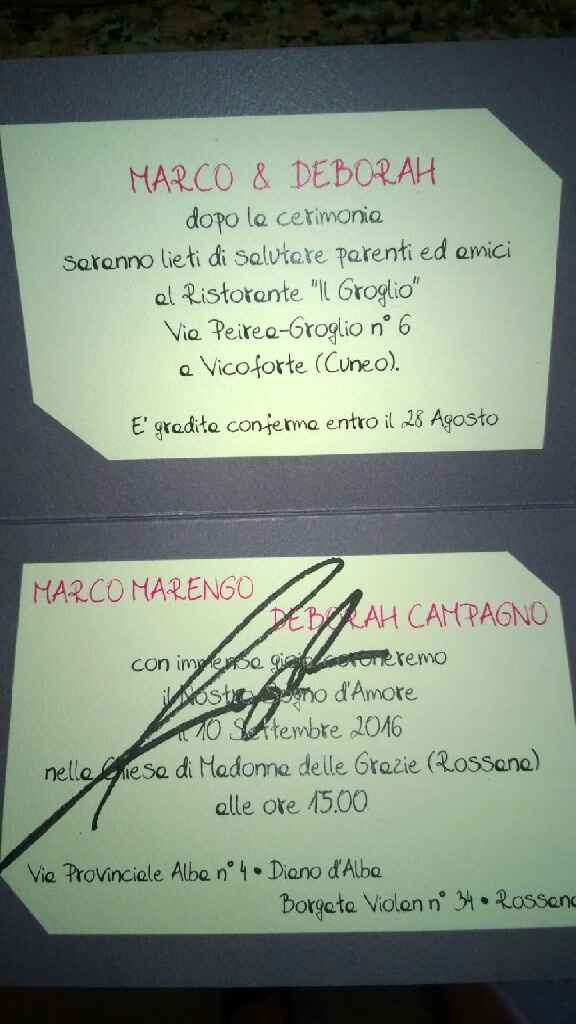 Invito matrimonio con firma di ligabue - 1