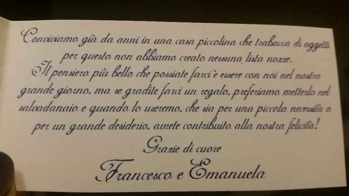 Partecipazioni e regali - 1