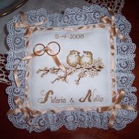 CUSCINETTO PORTA FEDI PUNTO CROCE