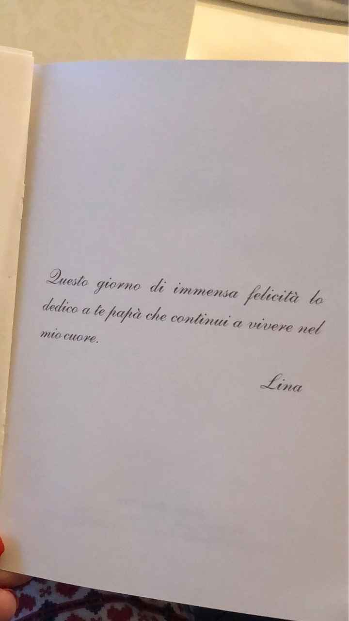 Ricordare il mio papà durante la cerimonia...come posso elaborare la cosa? - 1