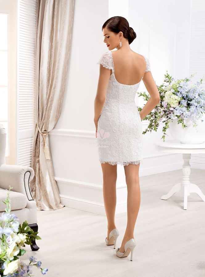 Retro secondo abito da sposa corto