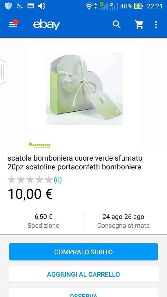 cerco urgentemente Scatoline verdi per promessa - 1