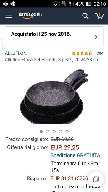 Offertissima su amazon padelle alluflon - 1